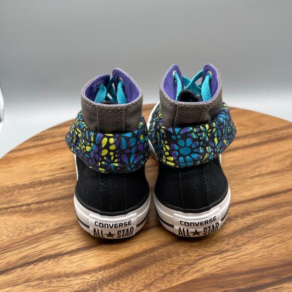 Converse Chuck Taylor All Star Hi Shoes Womens 6 Foldover Black Casual Skate - Picture 4 of 8